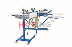 Manual rotary screen printing machine