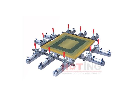 Pneumatic screen stretching clamps
