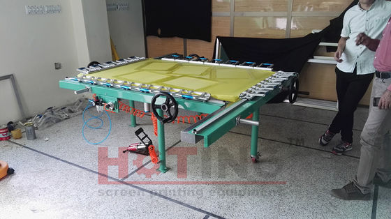 Large format mechanical mesh stretching machine, large size screen stretcher, large screen stretching machine