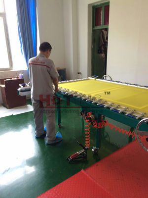 Large format mechanical mesh stretching machine, large size screen stretcher, large screen stretching machine