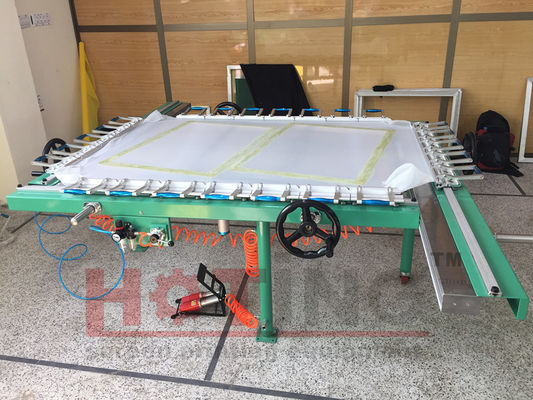 Large format mechanical mesh stretching machine, large size screen stretcher, large screen stretching machine