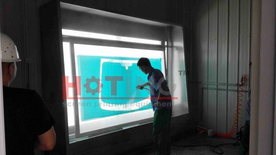 Manual screen washout booth with back light and high pressure water jet, manual stencil washer, screen frame cleaning