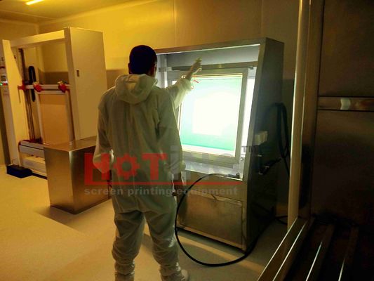 Manual screen washout booth with back light and high pressure water jet, manual stencil washer, screen frame cleaning