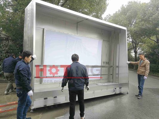 Manual screen washout booth with back light and high pressure water jet, manual stencil washer, screen frame cleaning