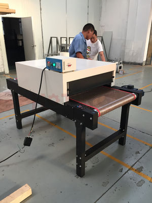 Screen printing tunnel dryer, screen printing conveyor dryer, tunnel dryer screen printing