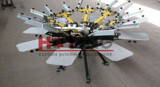 Manual carousel screen printing machine